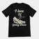 I love going down (skiing) T-Shirt (backprint)