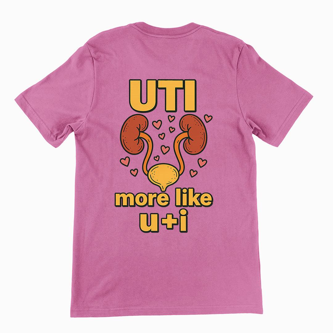 UTI - more like u+i T-Shirt (backprint) - Orbital Clothing