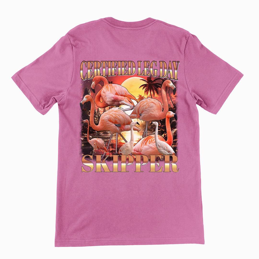 Certified Leg Day Skipper T-Shirt (backprint) - Orbital Clothing