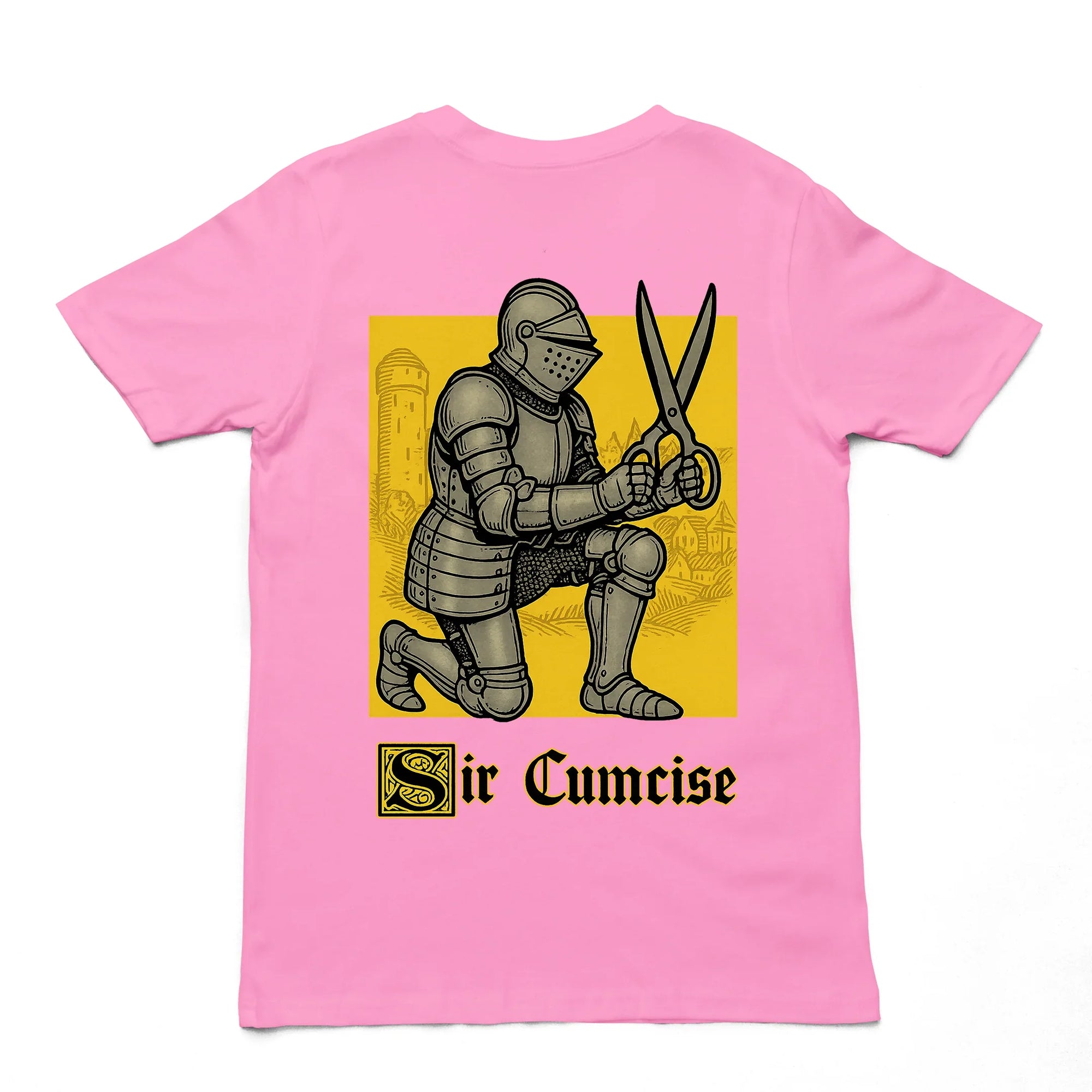 Sir Cumcise (Handdrawn) T-Shirt (backprint) - Orbital Clothing