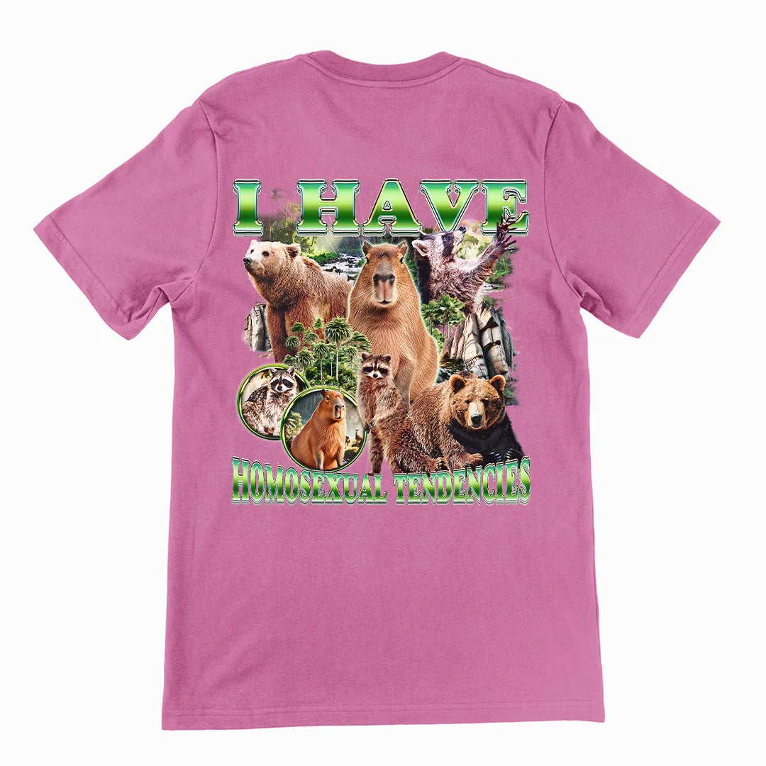 I have homosexual tendencies T-Shirt (backprint) - Orbital Clothing