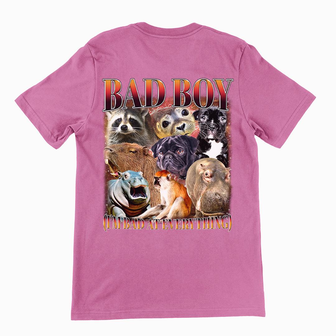 Bad Boy (I'm Bad at Everything) T-Shirt (backprint) - Orbital Clothing