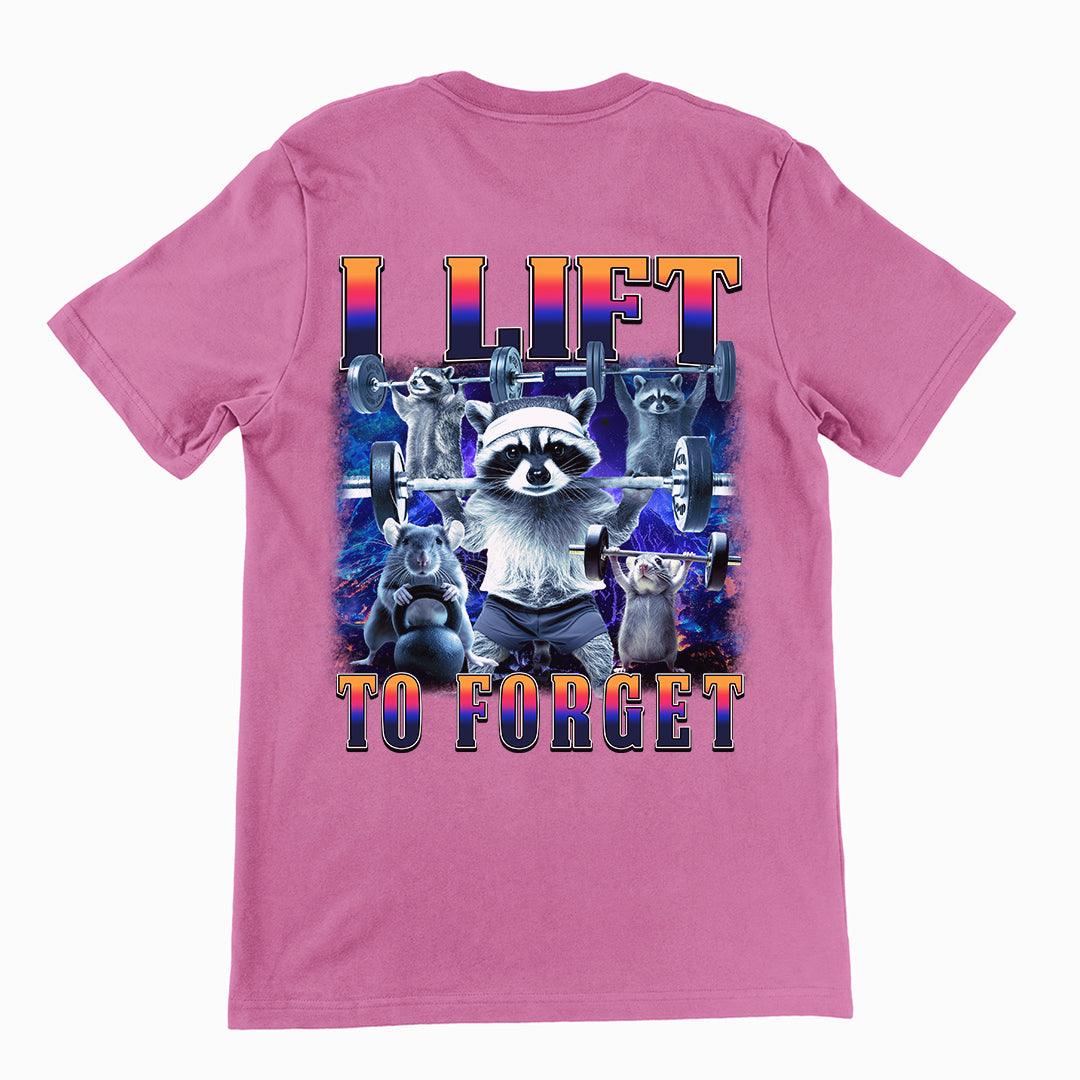 I Lift to Forget T-Shirt (backprint) - Orbital Clothing