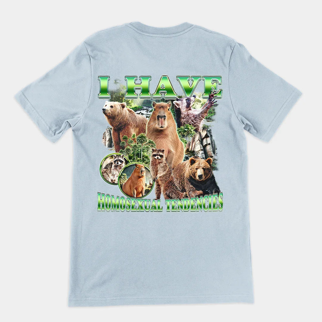 I have homosexual tendencies T-Shirt (backprint) - Orbital Clothing