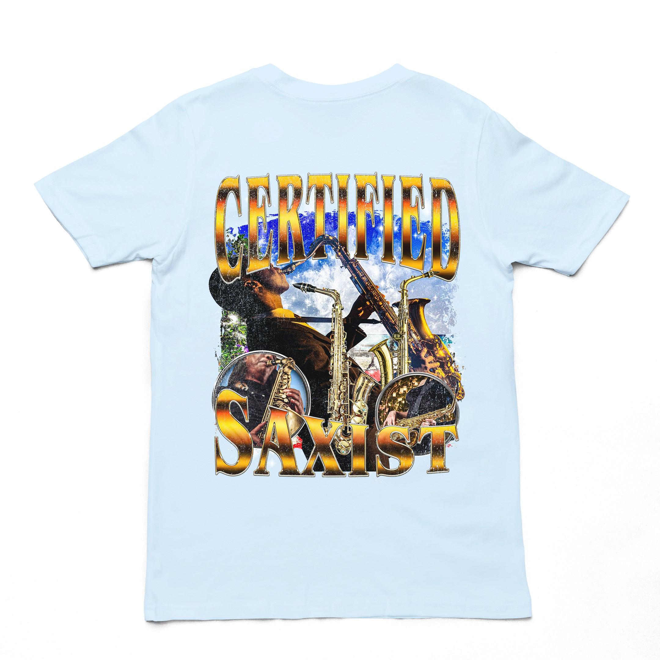Certified Saxist T-Shirt (backprint) - Orbital Clothing