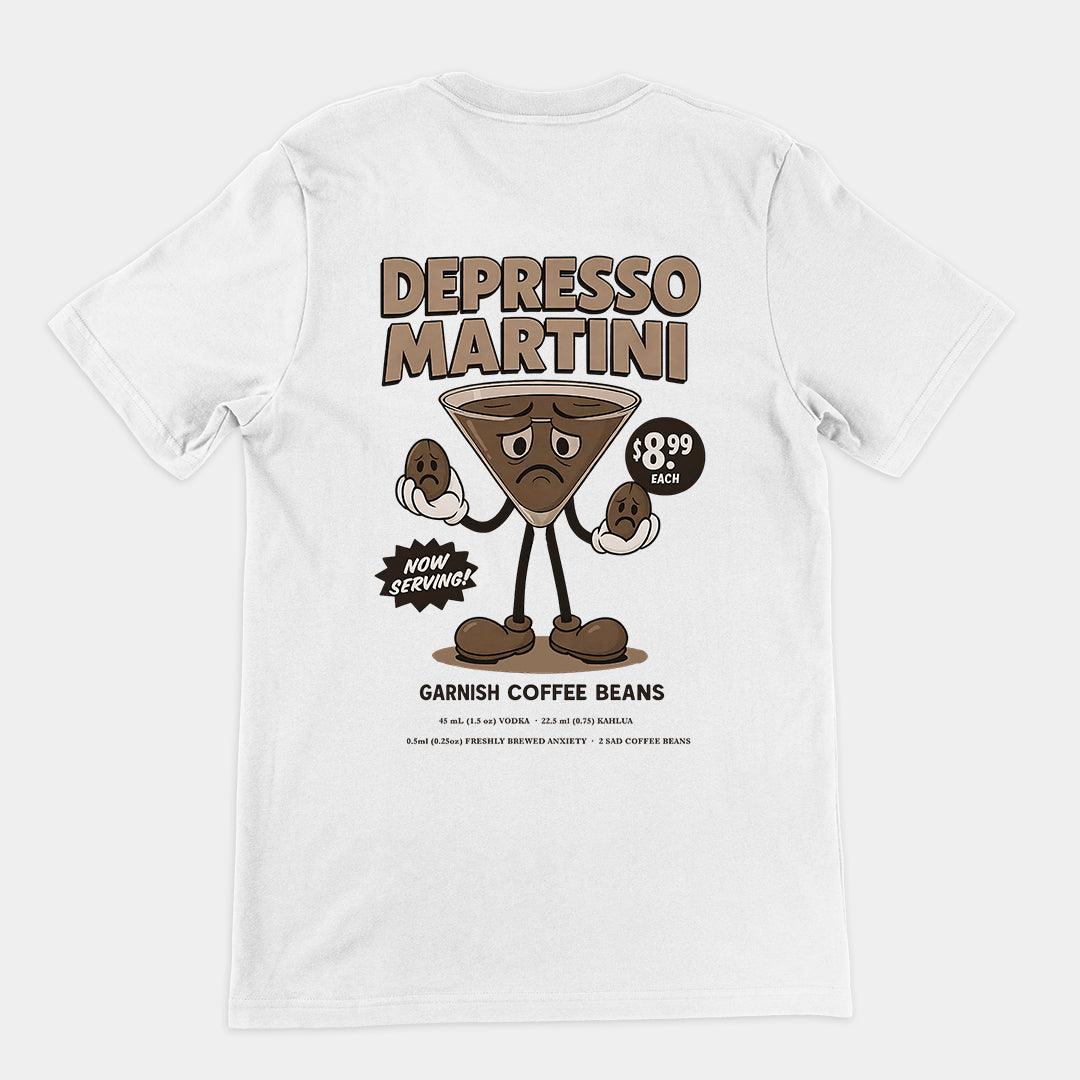 Depresso Martini T-Shirt (backprint) - Orbital Clothing
