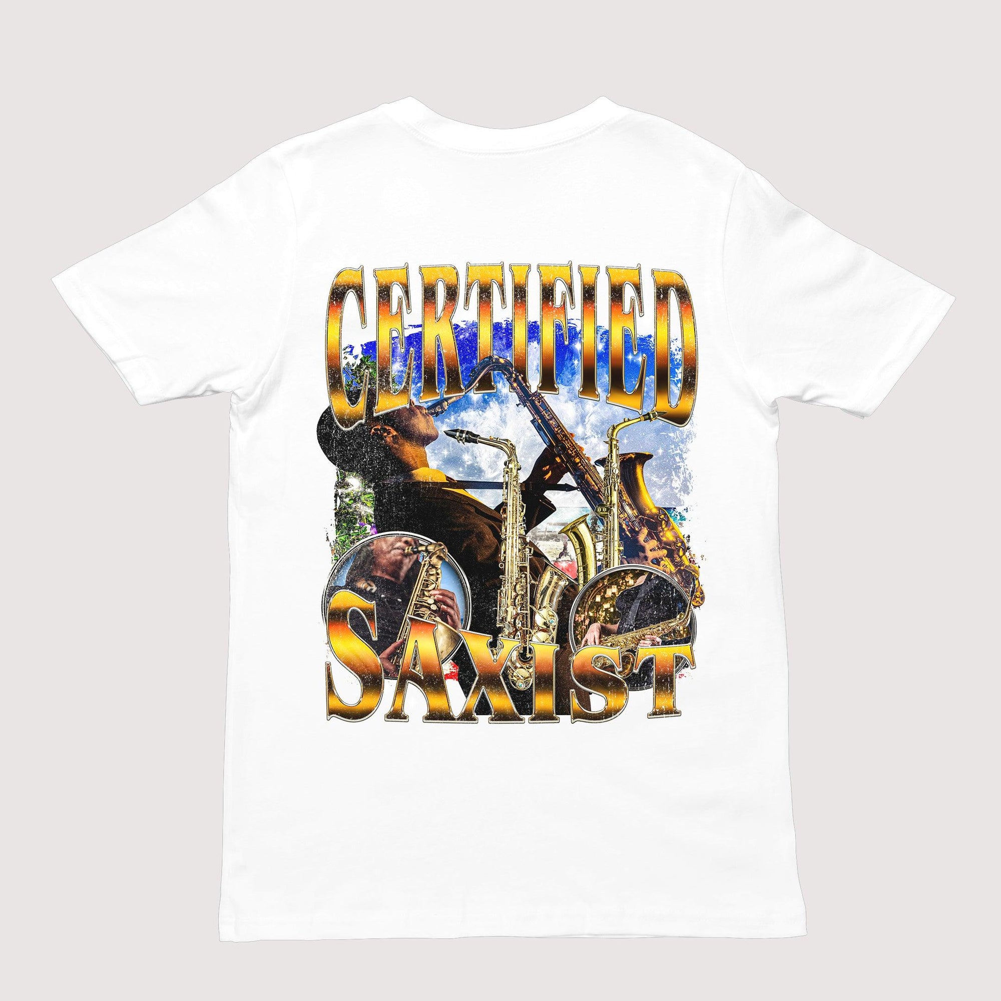 Certified Saxist T-Shirt (backprint) - Orbital Clothing