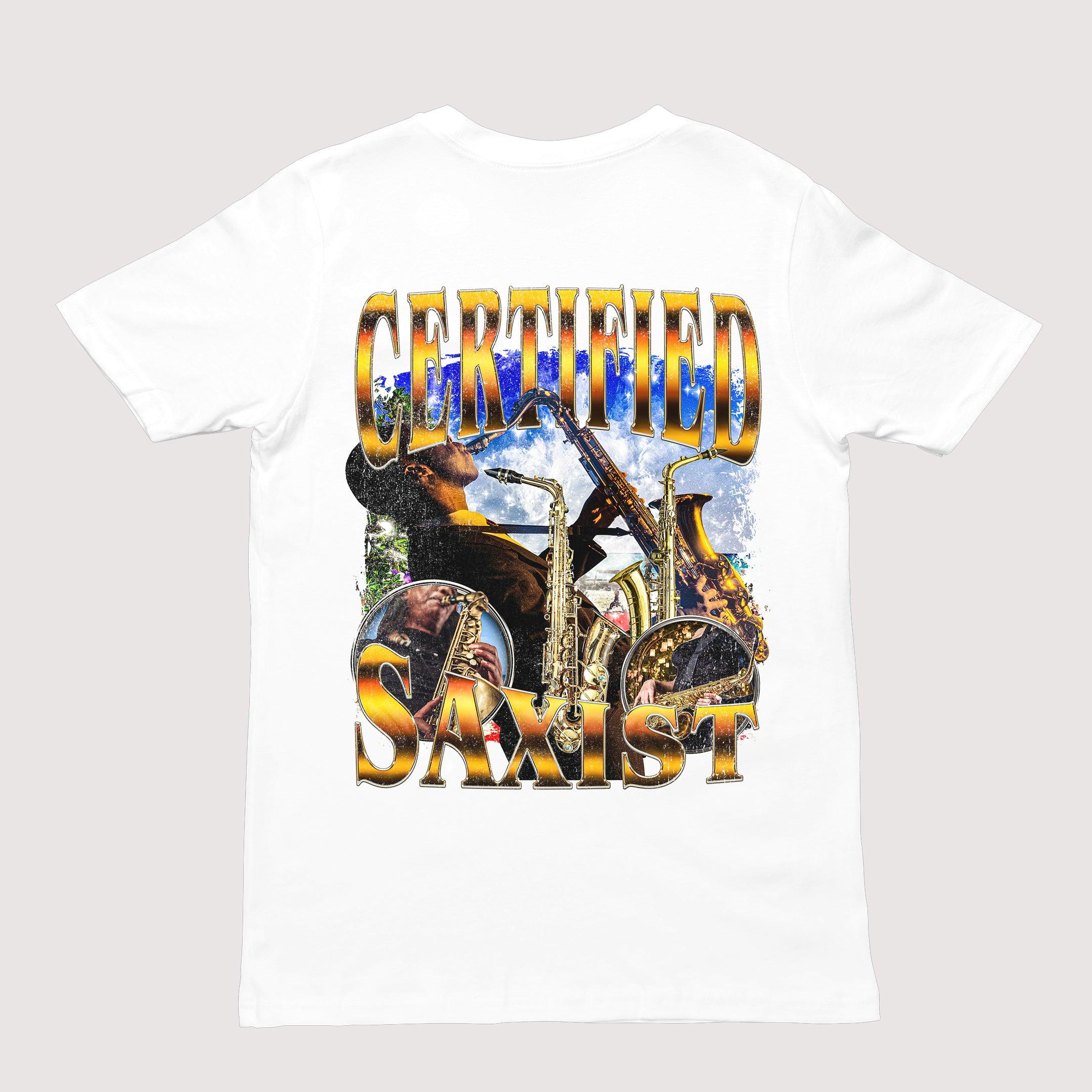 Certified Saxist T-Shirt (backprint) - Orbital Clothing