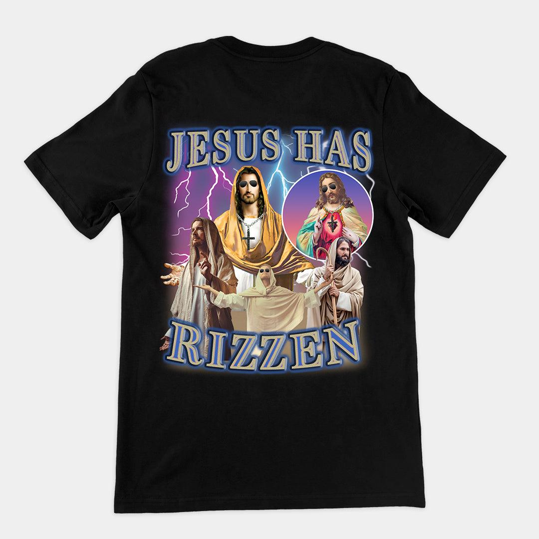 Jesus has Rizzen t-shirt (backprint) - Orbital Clothing