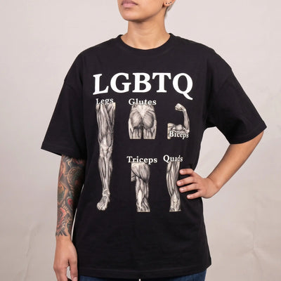 LGBTQ (legs glutes biceps triceps quads) T-Shirt - Orbital Clothing
