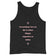 Everything I love in life is either illegal, expensive or latina Tank Top