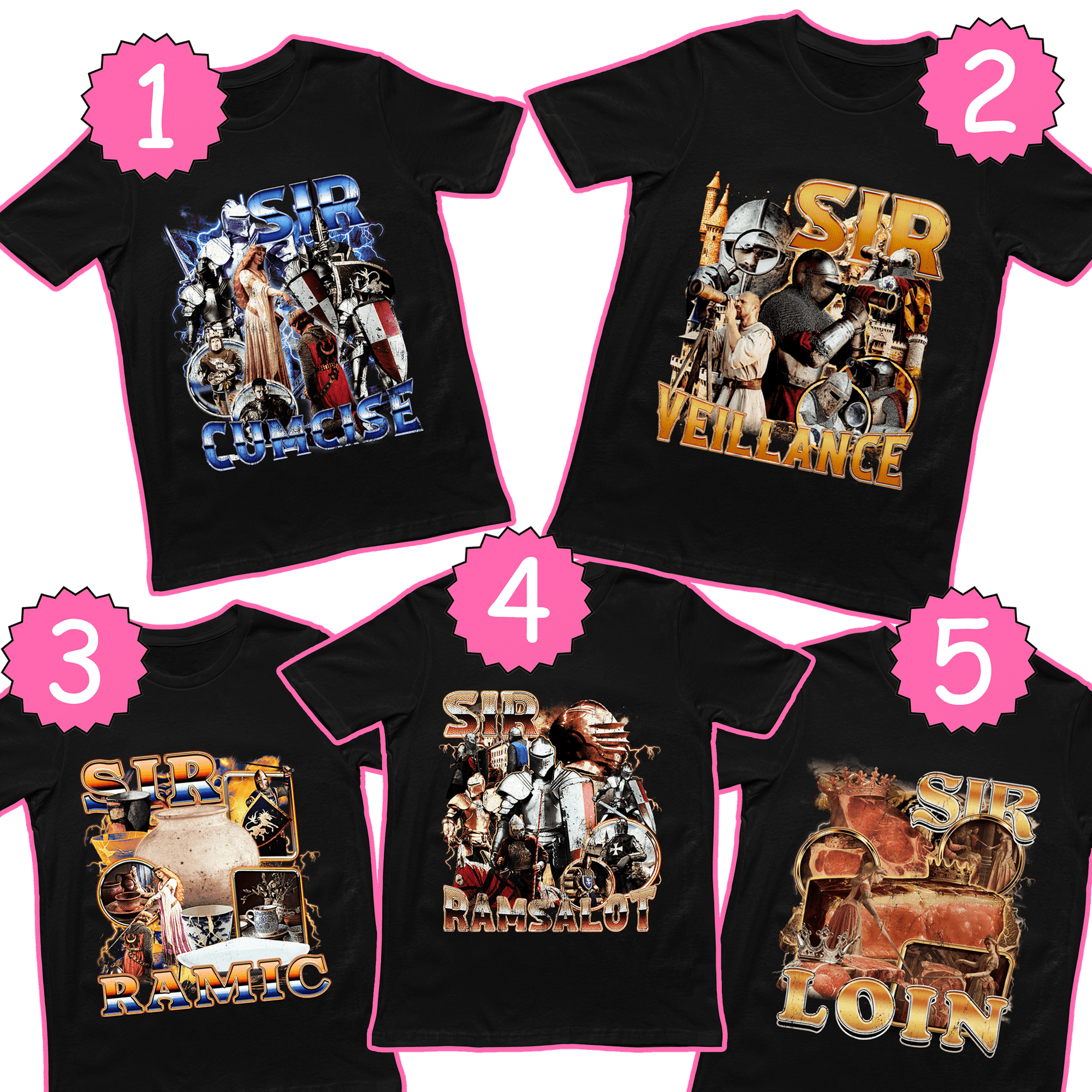 Medival 5 tee bundle - Orbital Clothing