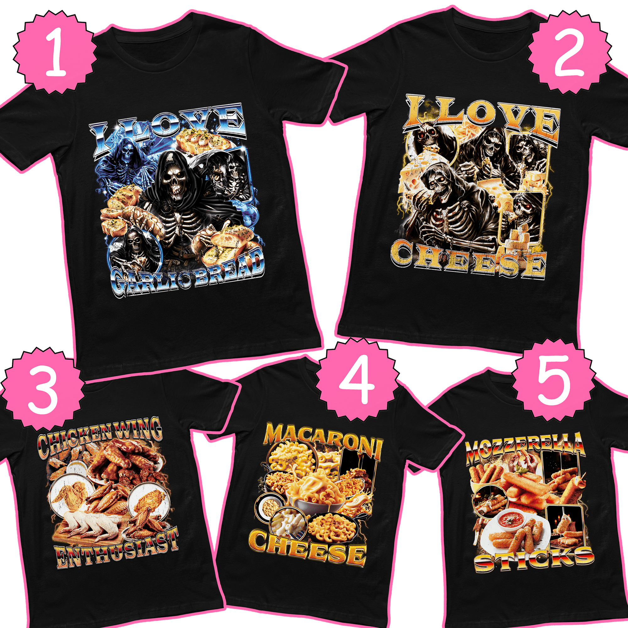 Food 5 tee bundle - Orbital Clothing