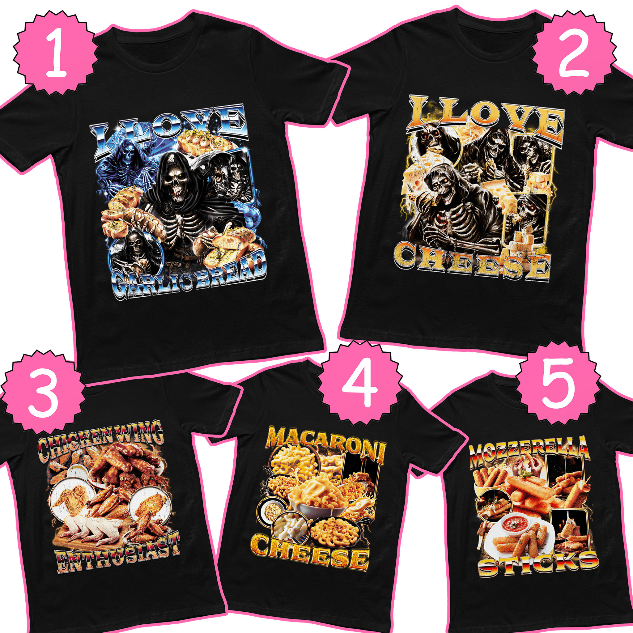 Food 5 tee bundle - Orbital Clothing