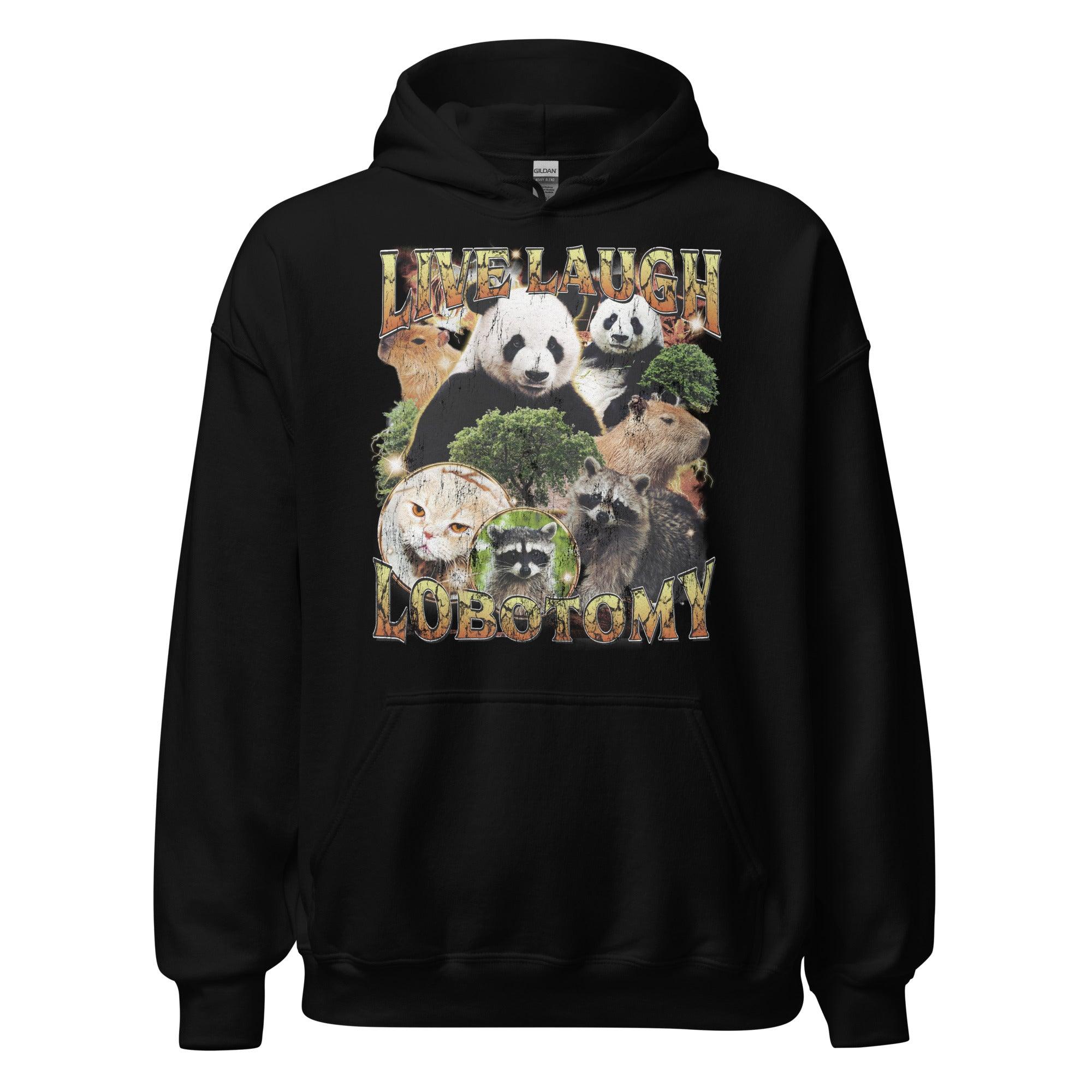 Live Laugh Lobotomy Vintage Design Hoodie - Orbital Clothing