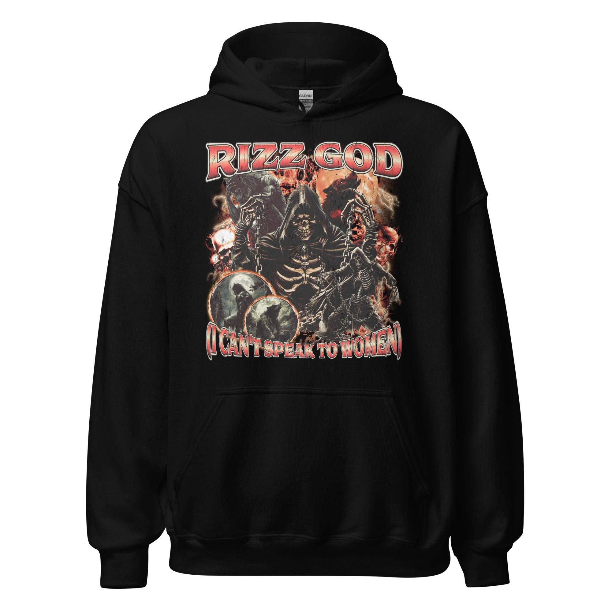 Rizz God (I can't speak to women) Hoodie - Orbital Clothing