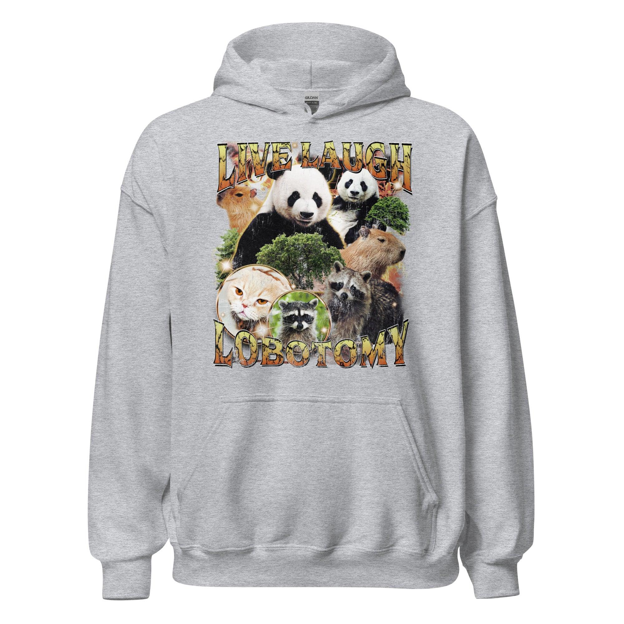 Live Laugh Lobotomy Vintage Design Hoodie - Orbital Clothing