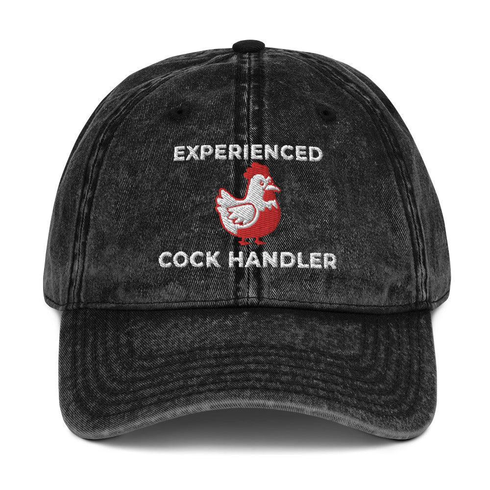 Experienced Cock Handler Vintage Cotton Twill Cap - Orbital Clothing
