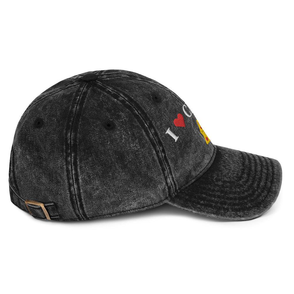 I heart Cheese Vintage Cotton Twill Cap - Orbital Clothing