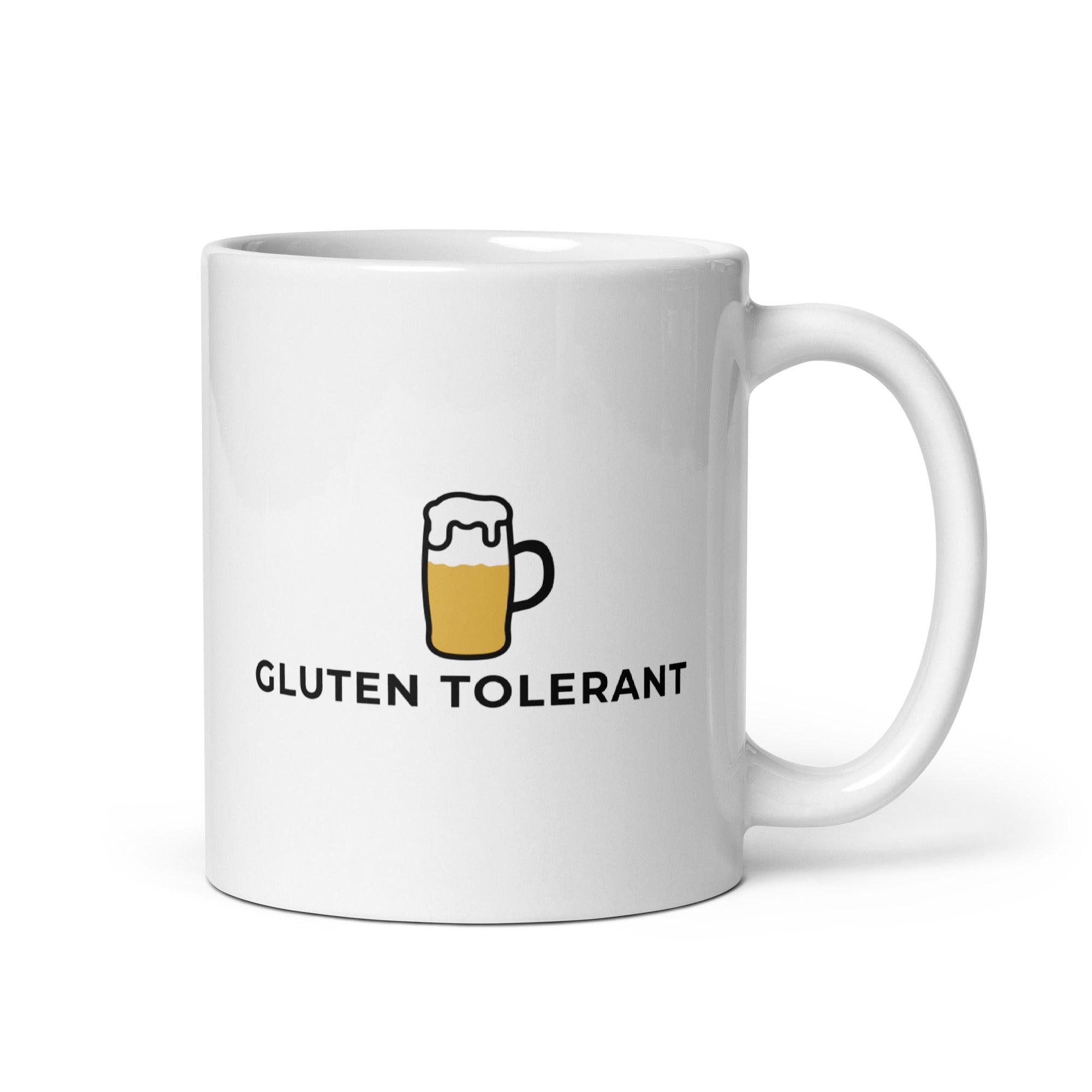 Gluten Tolerant White glossy mug - Orbital Clothing