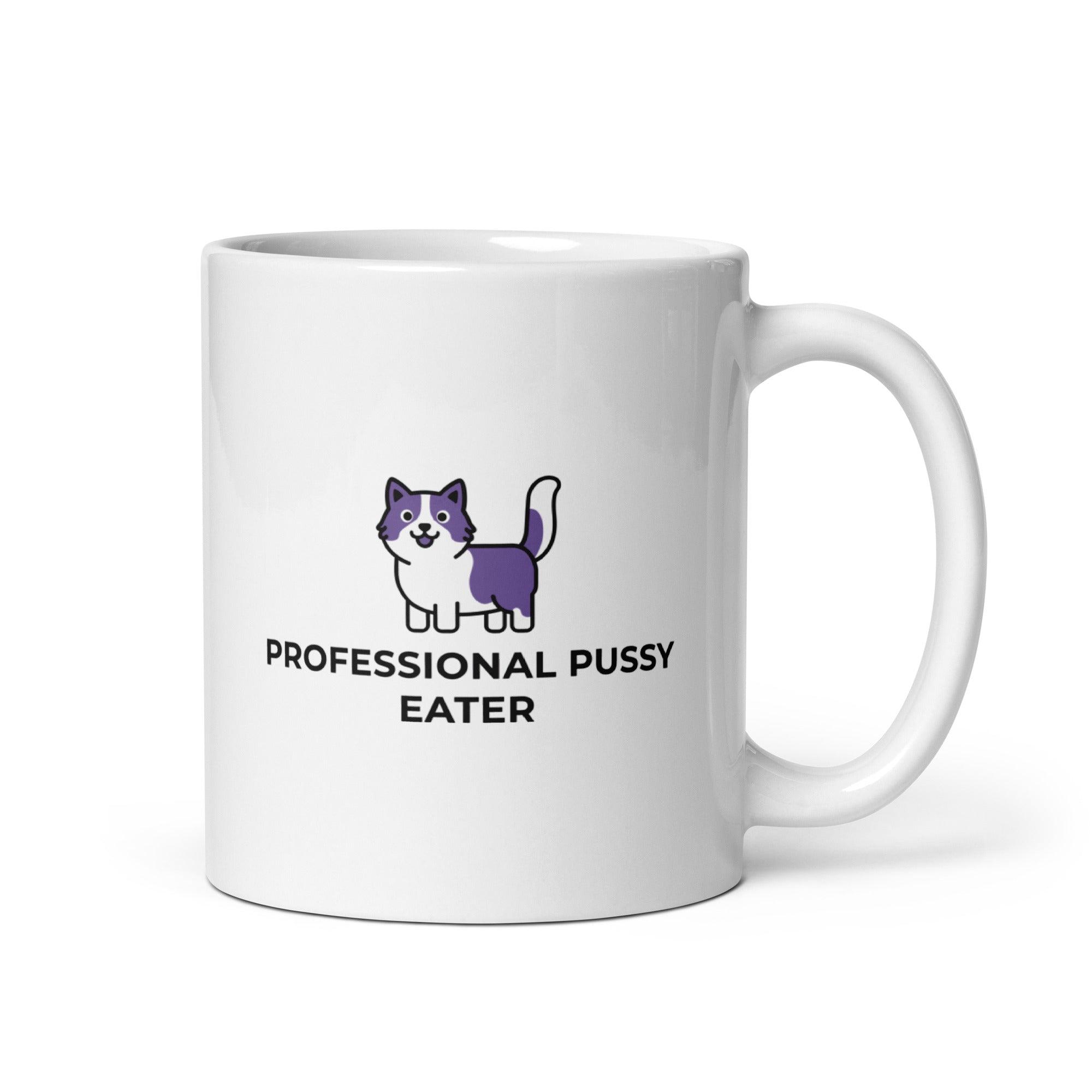 Professional Pussy Eater White glossy mug - Orbital Clothing