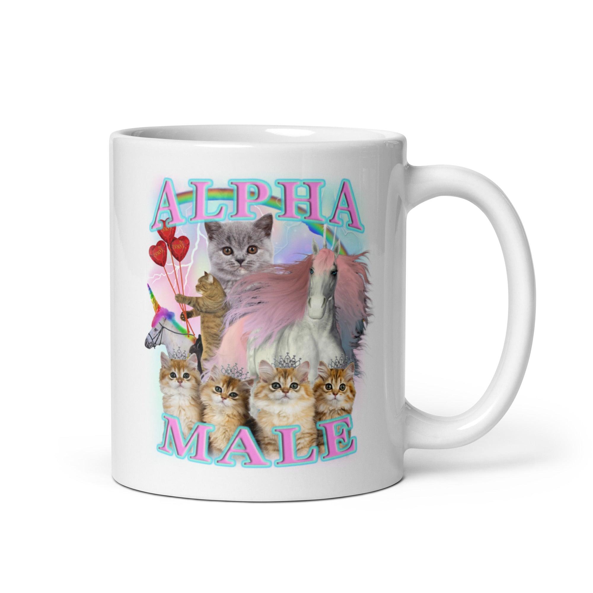 Alpha Male OG Design! White glossy mug - Orbital Clothing
