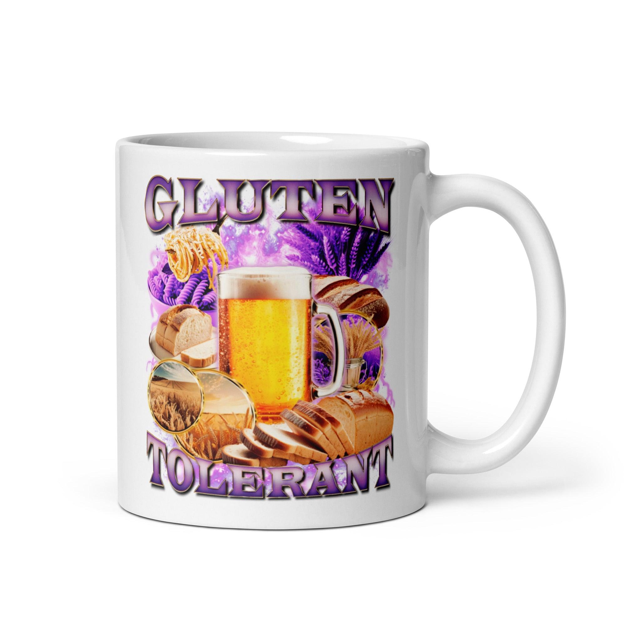 Gluten Tolerant White glossy mug - Orbital Clothing