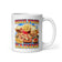 Beige Food Baddie White glänzende Tasse