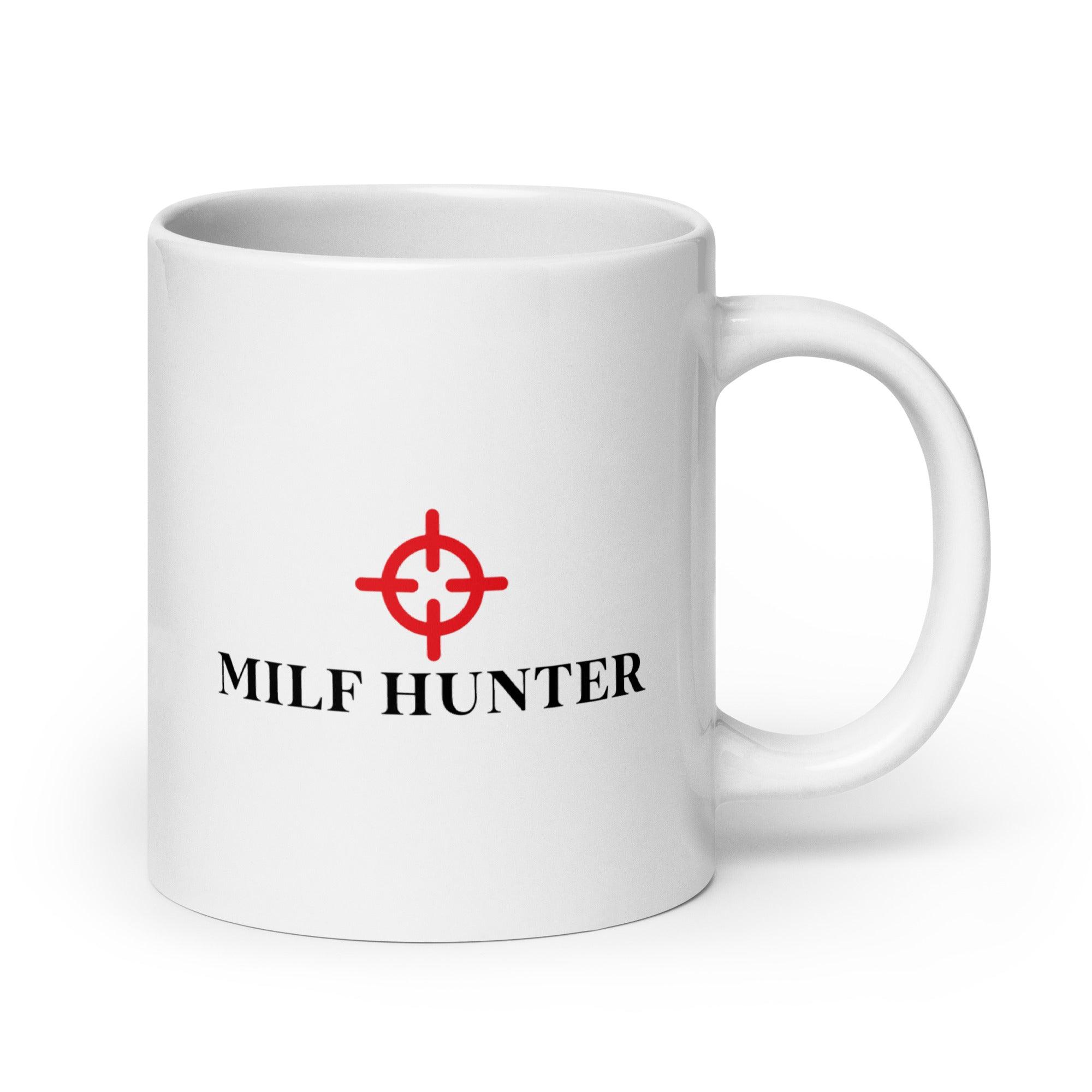 Milf Hunter White glossy mug - Orbital Clothing
