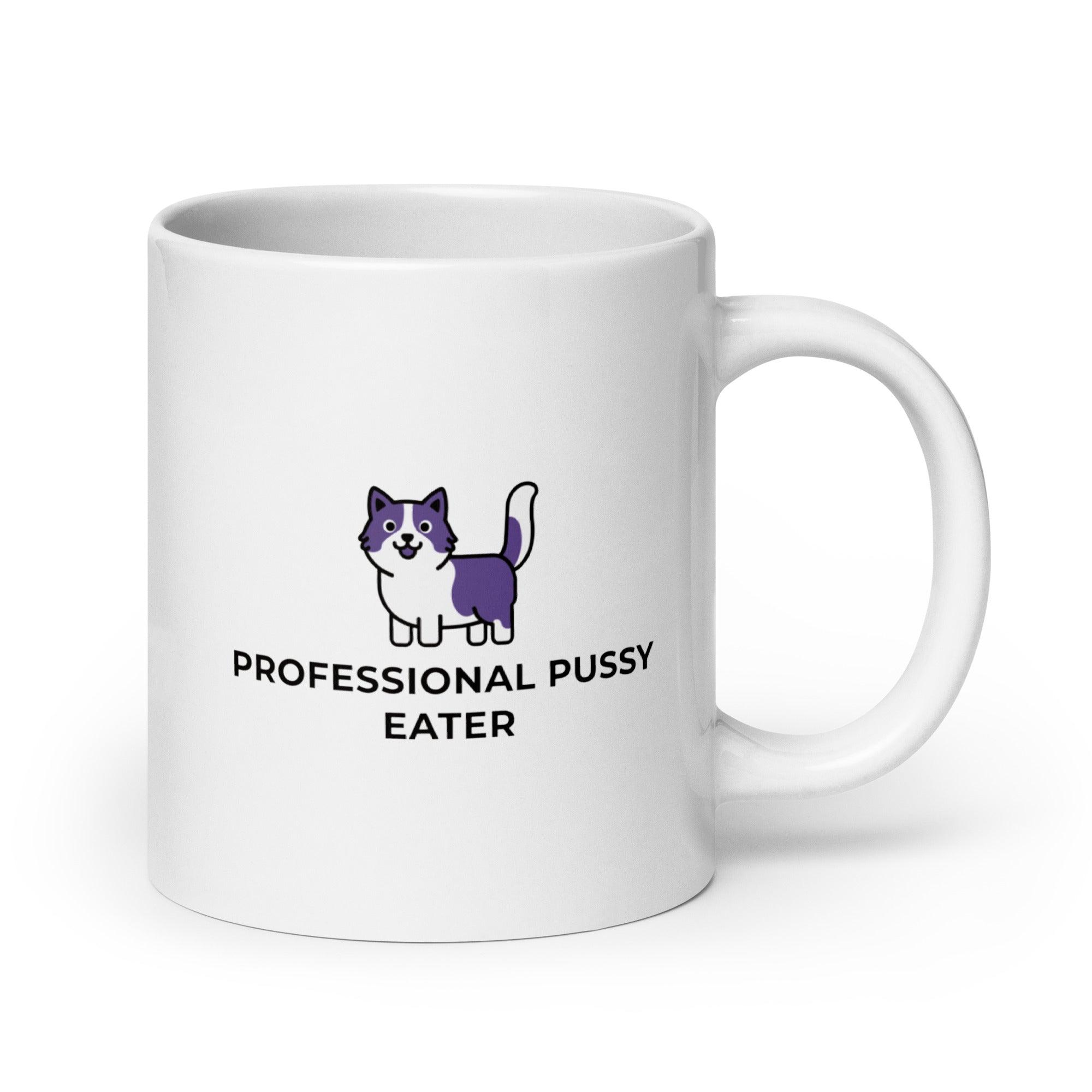 Professional Pussy Eater White glossy mug - Orbital Clothing
