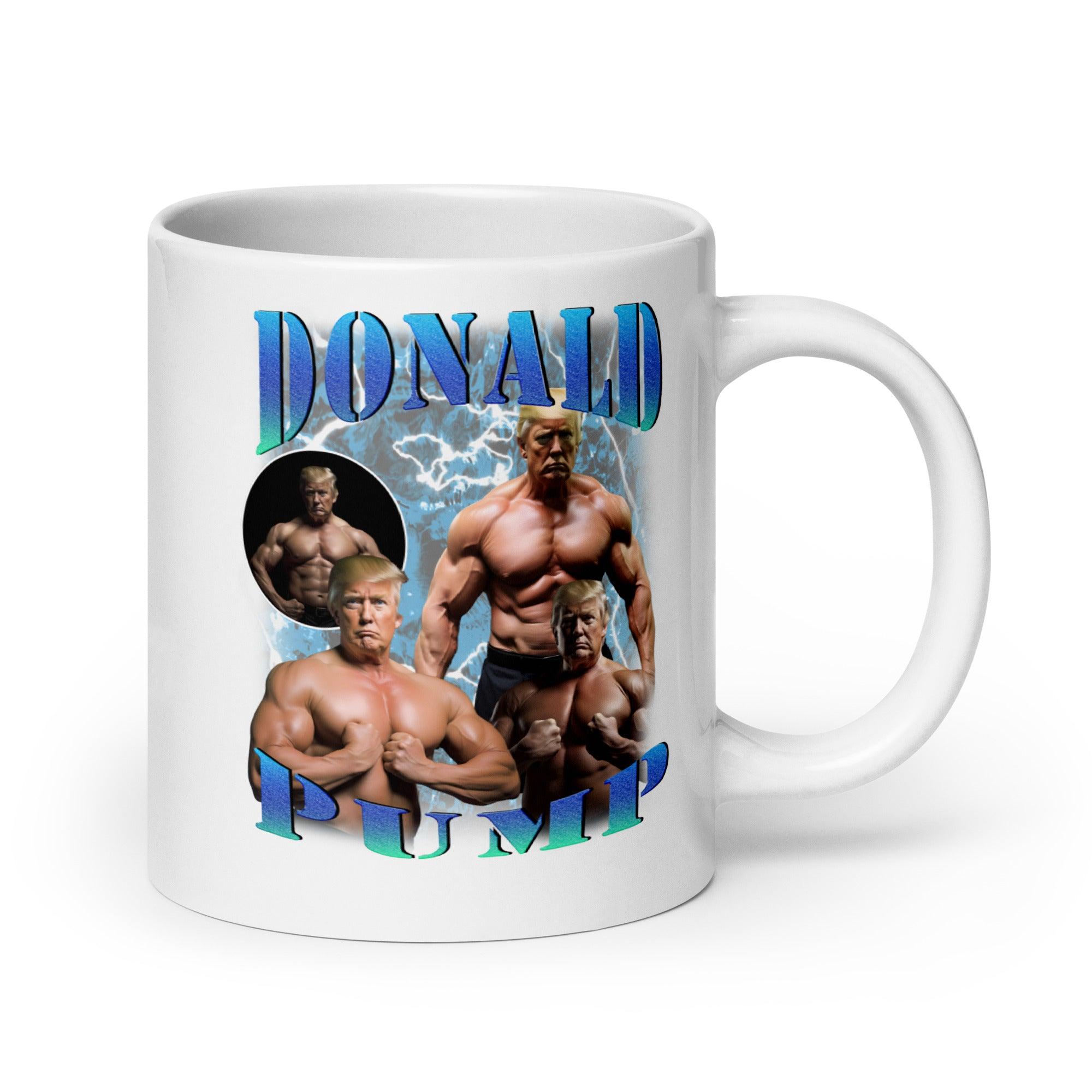 Donald Pump White glossy mug - Orbital Clothing