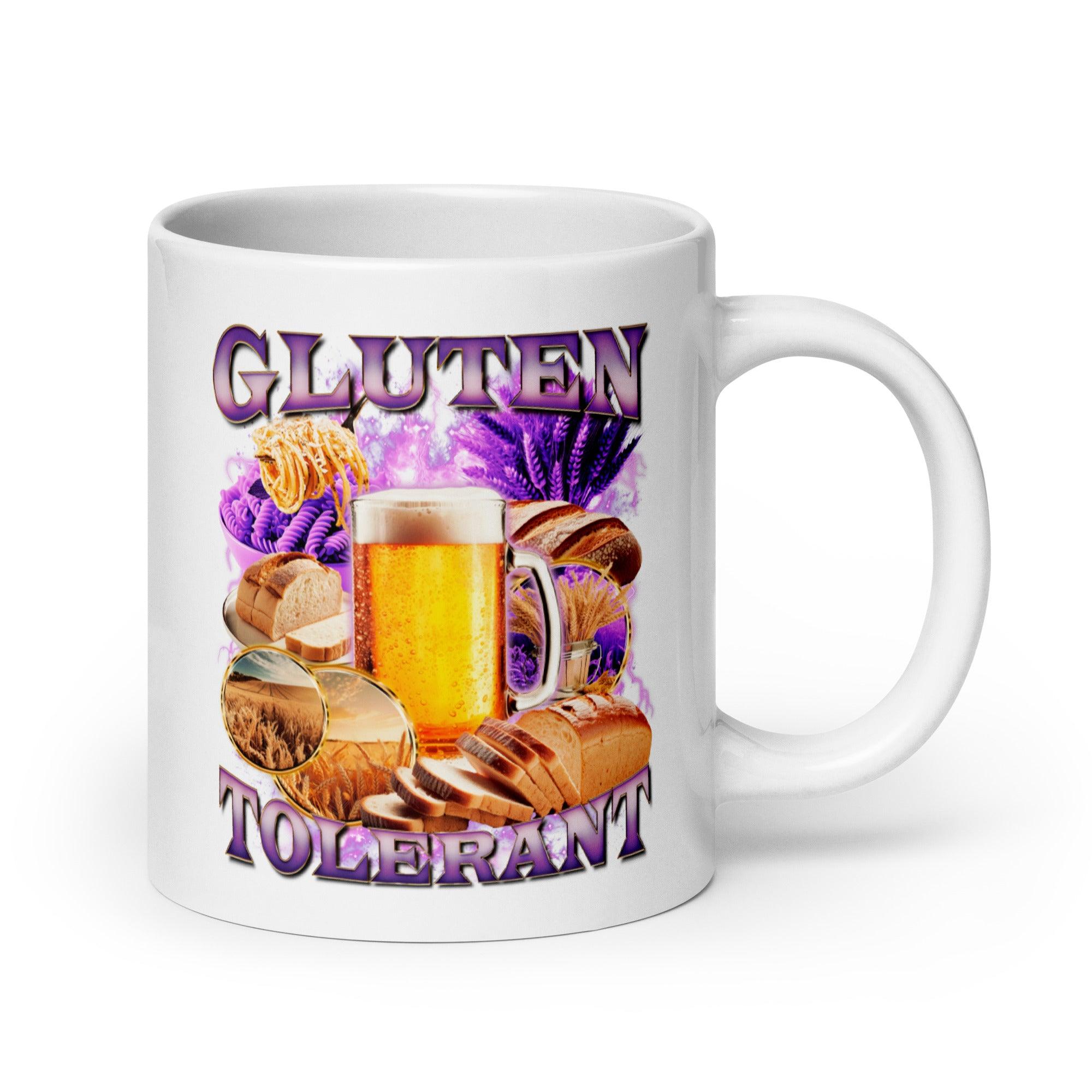 Gluten Tolerant White glossy mug - Orbital Clothing