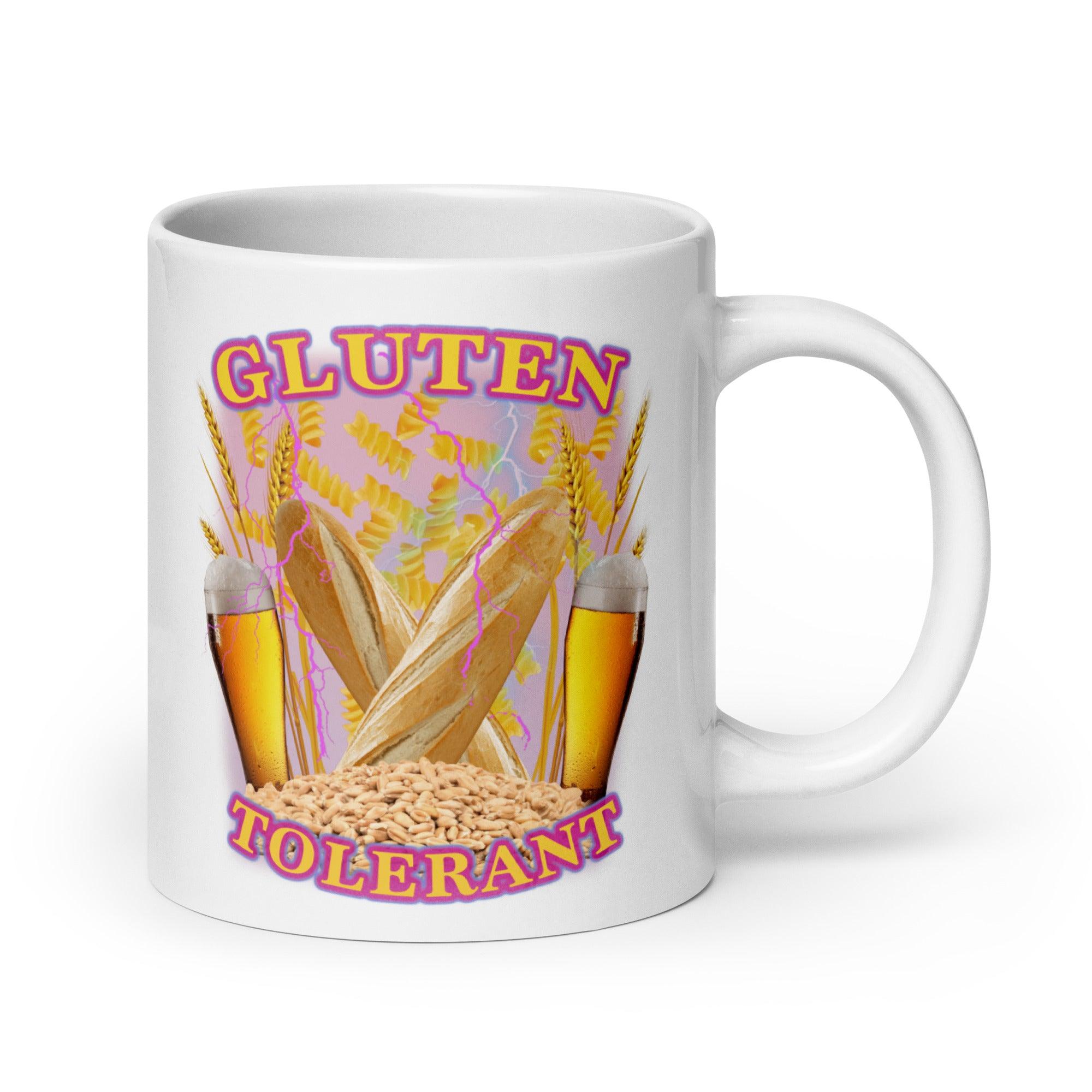 Gluten Tolerant White glossy mug - Orbital Clothing