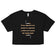 Every cigarette you smoke is a cigarette a child can't smoke - do your part crop top
