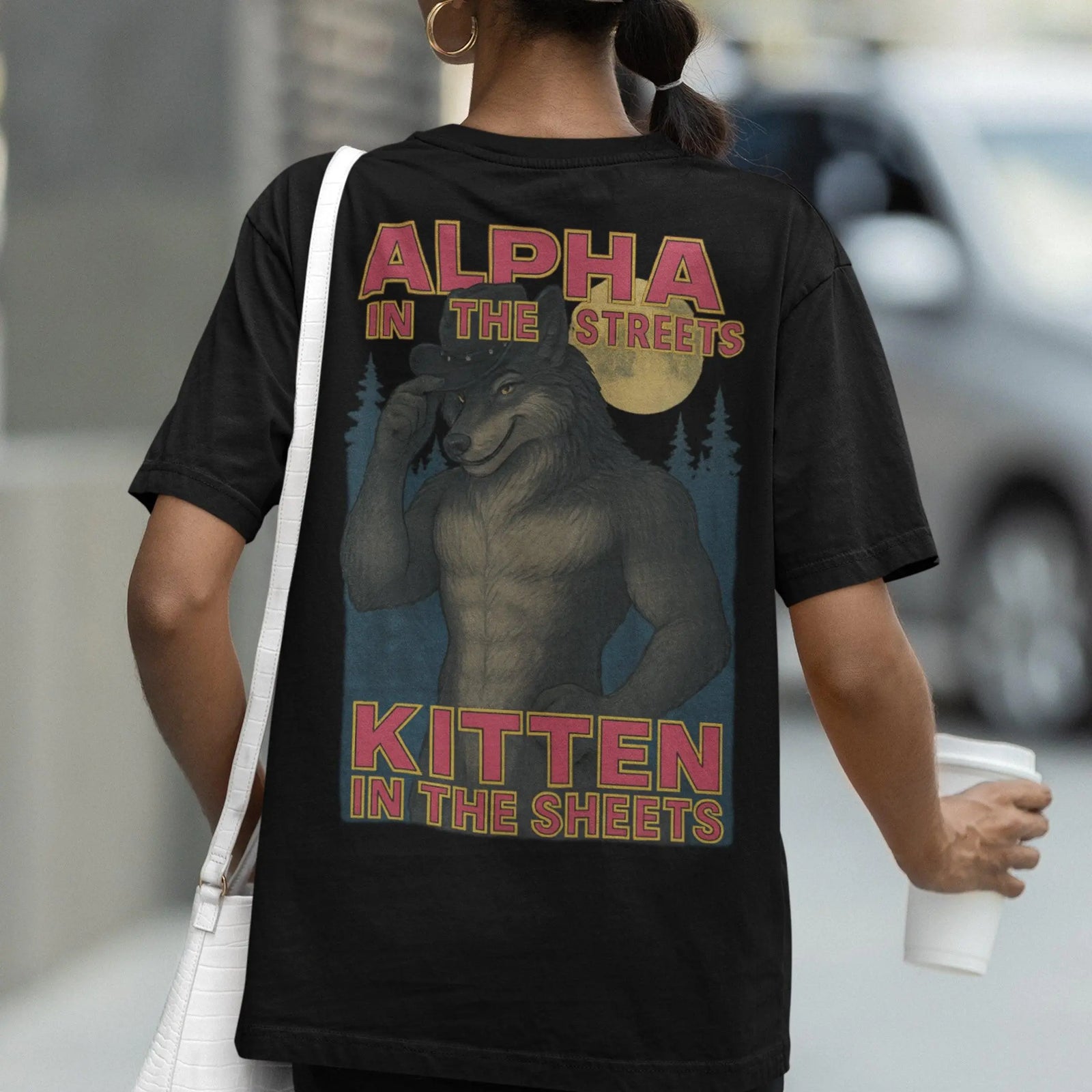 Alpha in the Streets Kitten in the Sheets T-Shirt (backprint) - Orbital Clothing