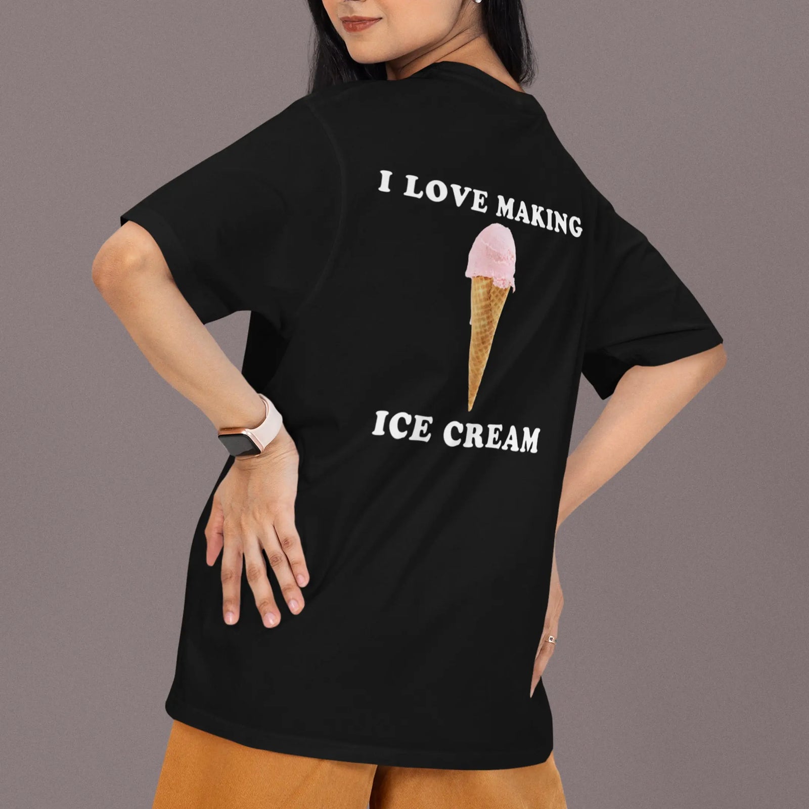 I love making ice cream T-Shirt (backprint) Orbital Clothing