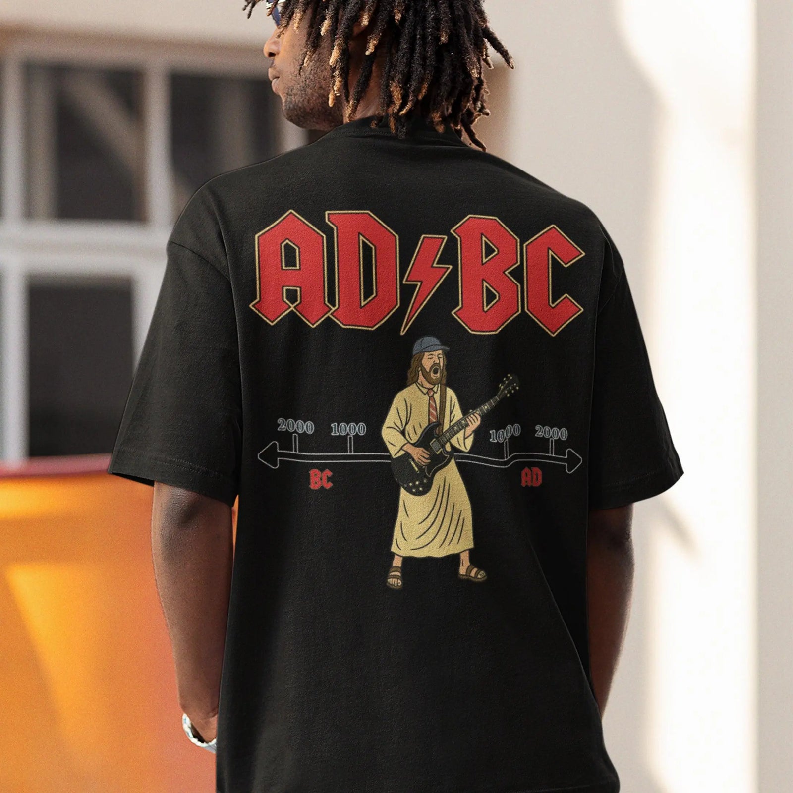 ADBC (Jesus ACDC) T-Shirt (backprint) - Orbital Clothing