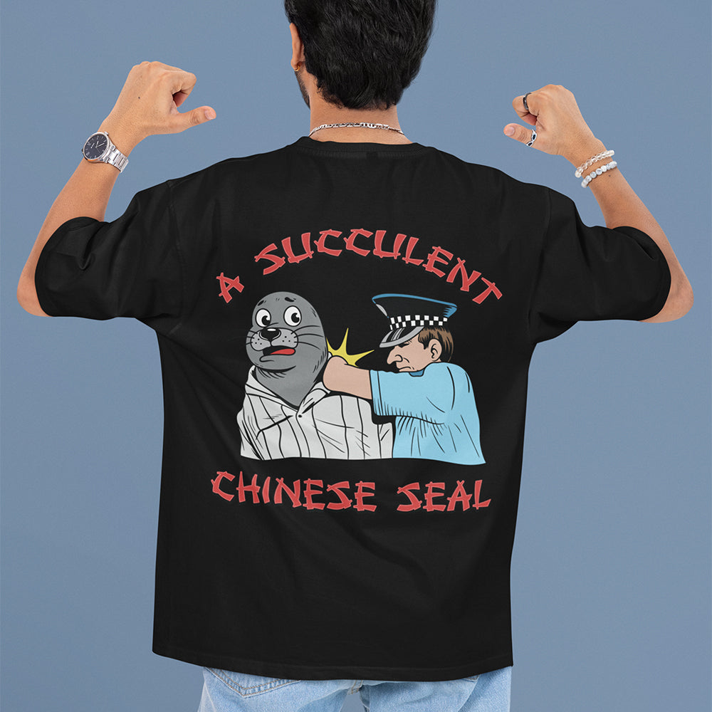 A succulent Chinese Seal T-Shirt (backprint) Orbital Clothing