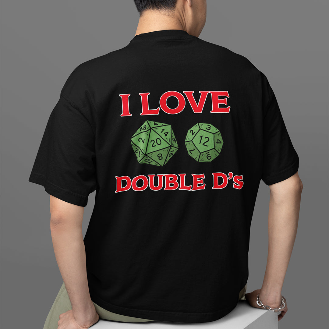I love Double D's (Dungeon and Dragons) T-Shirt (backprint) Orbital Clothing