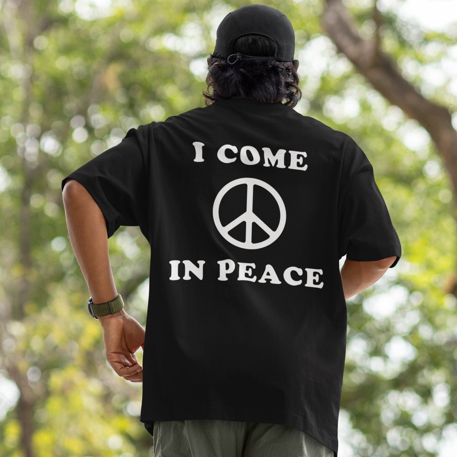 I come in peace T-Shirt (backprint) Orbital Clothing