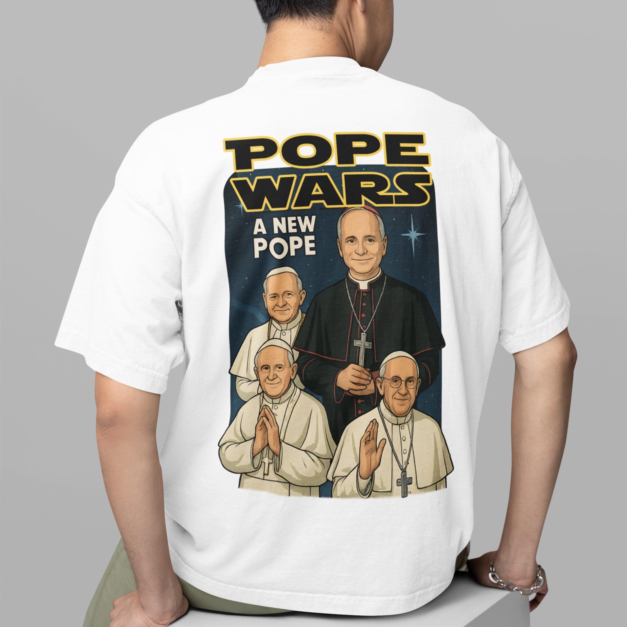 Pope Wars: A New Pope t-shirt (backprint) - Orbital Clothing