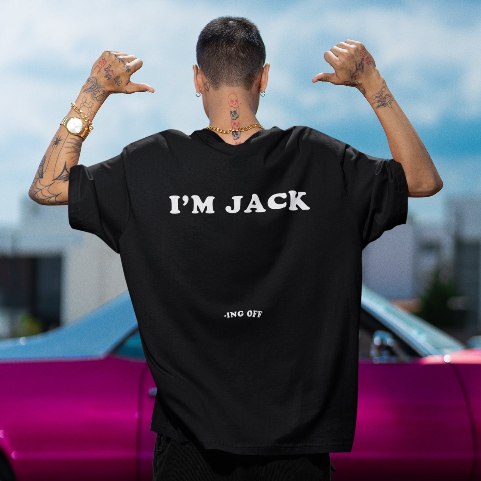 I'm Jack -ing off T-Shirt (backprint) Orbital Clothing