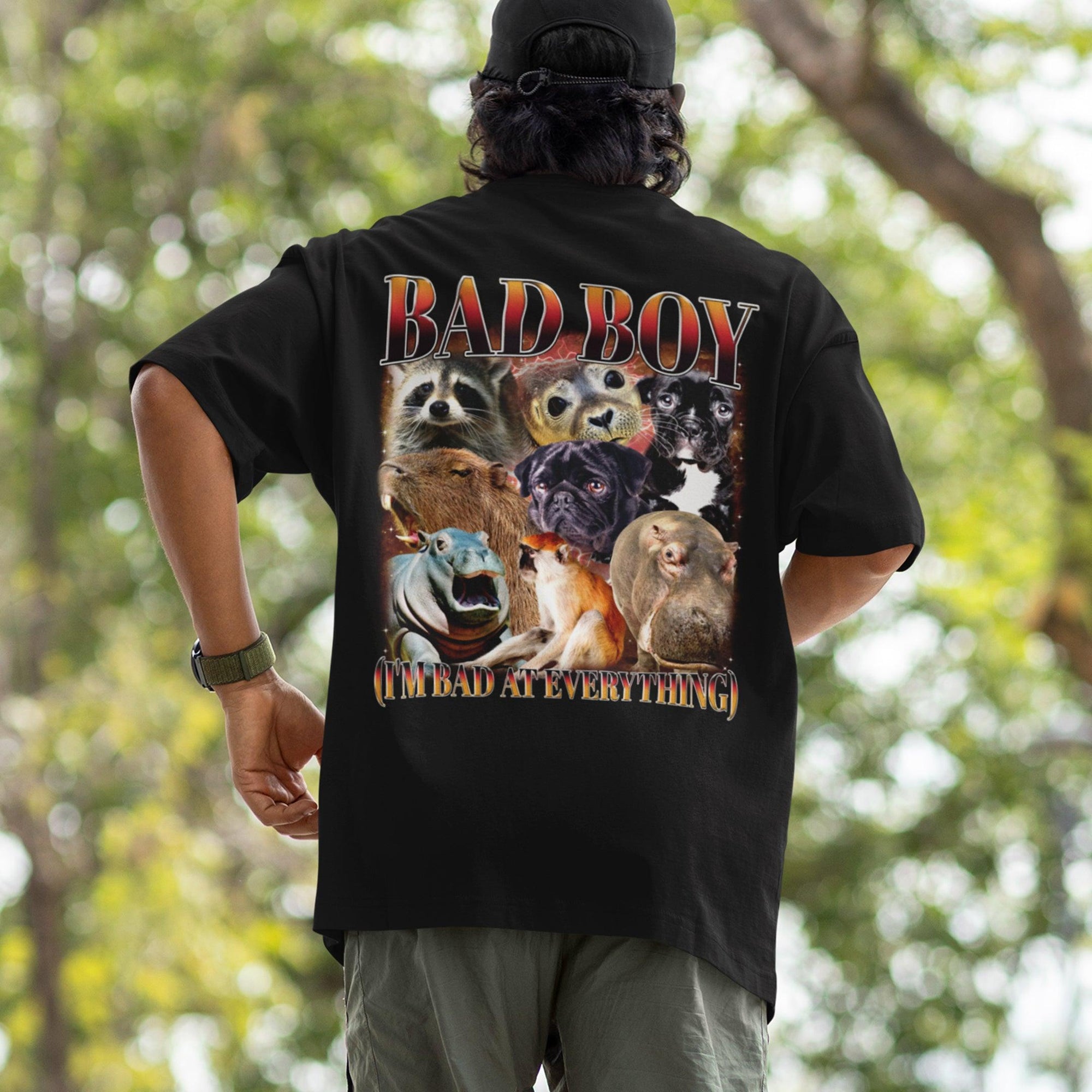 Bad Boy (I'm Bad at Everything) T-Shirt (backprint) - Orbital Clothing