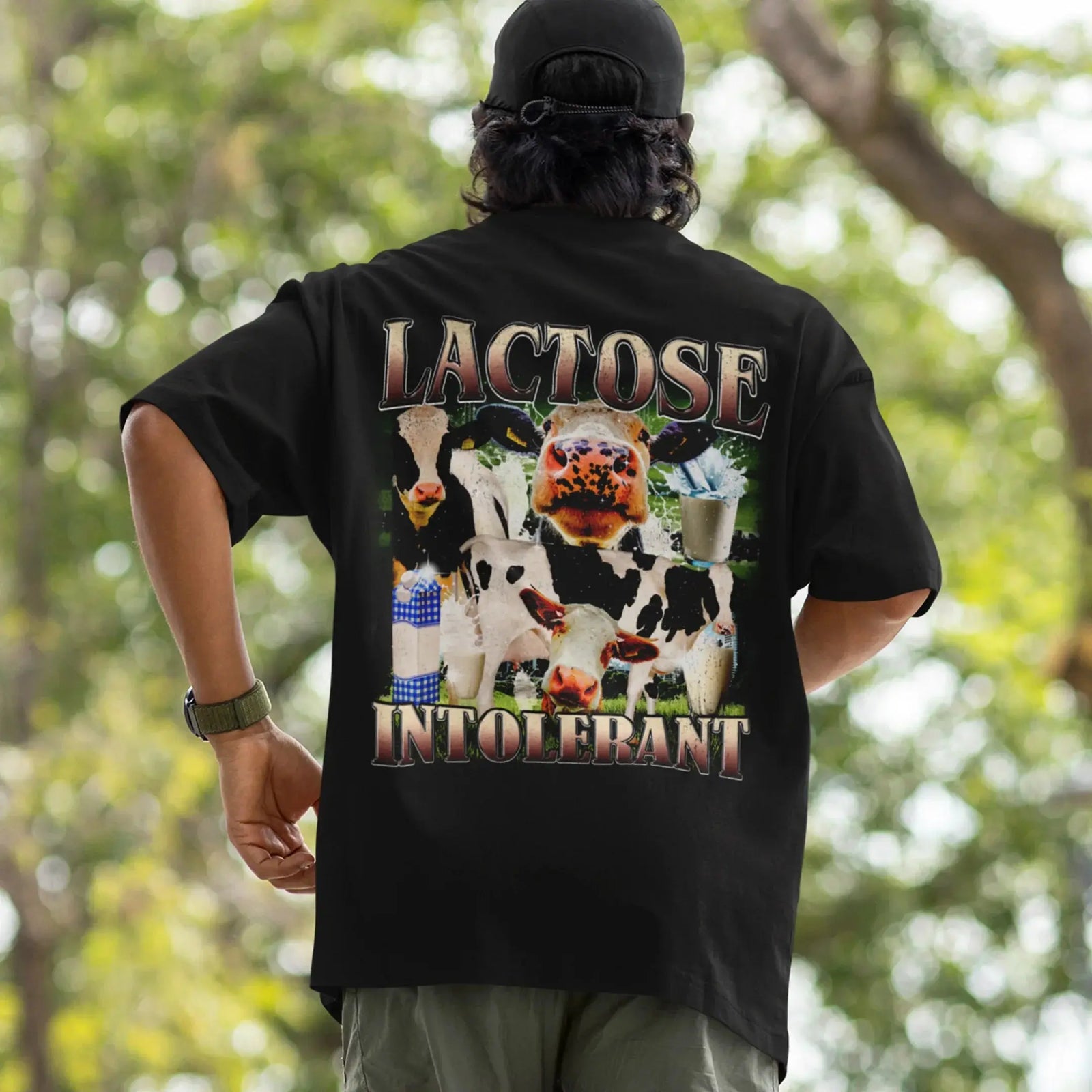 Lactose Intolerant T-Shirt (backprint) - Orbital Clothing