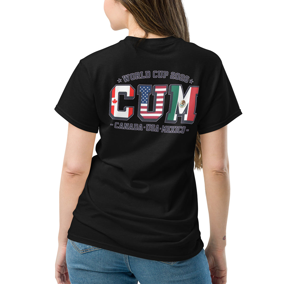 World Cup 2026 CUM (Canada USA Mexico) T-Shirt (backprint) Orbital Clothing