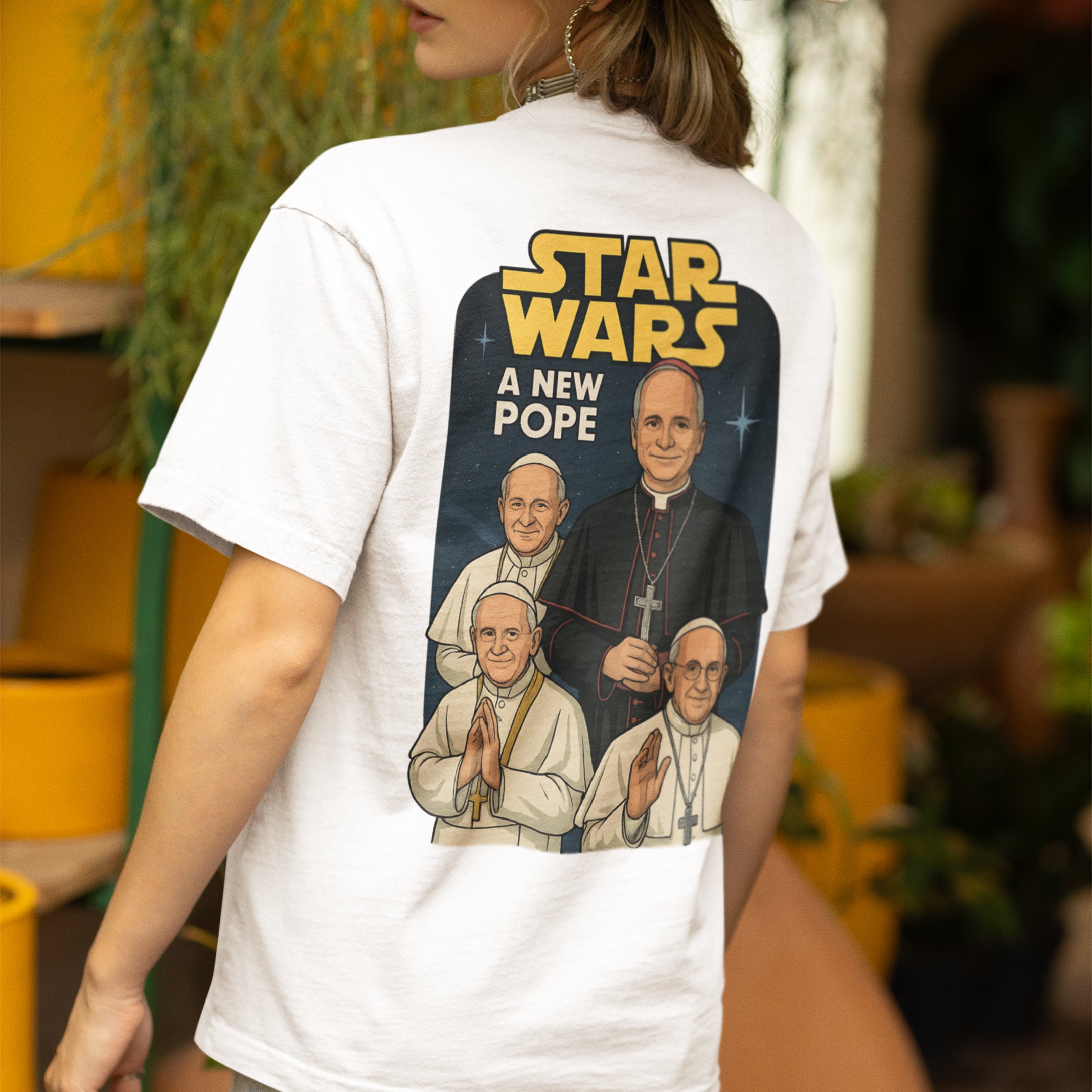 Star Wars A New Pope T-Shirt (backprint)