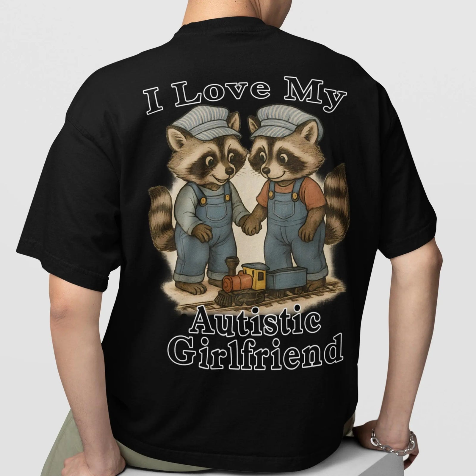 I Love my Autistic Girlfriend T-Shirt (backprint) - Orbital Clothing