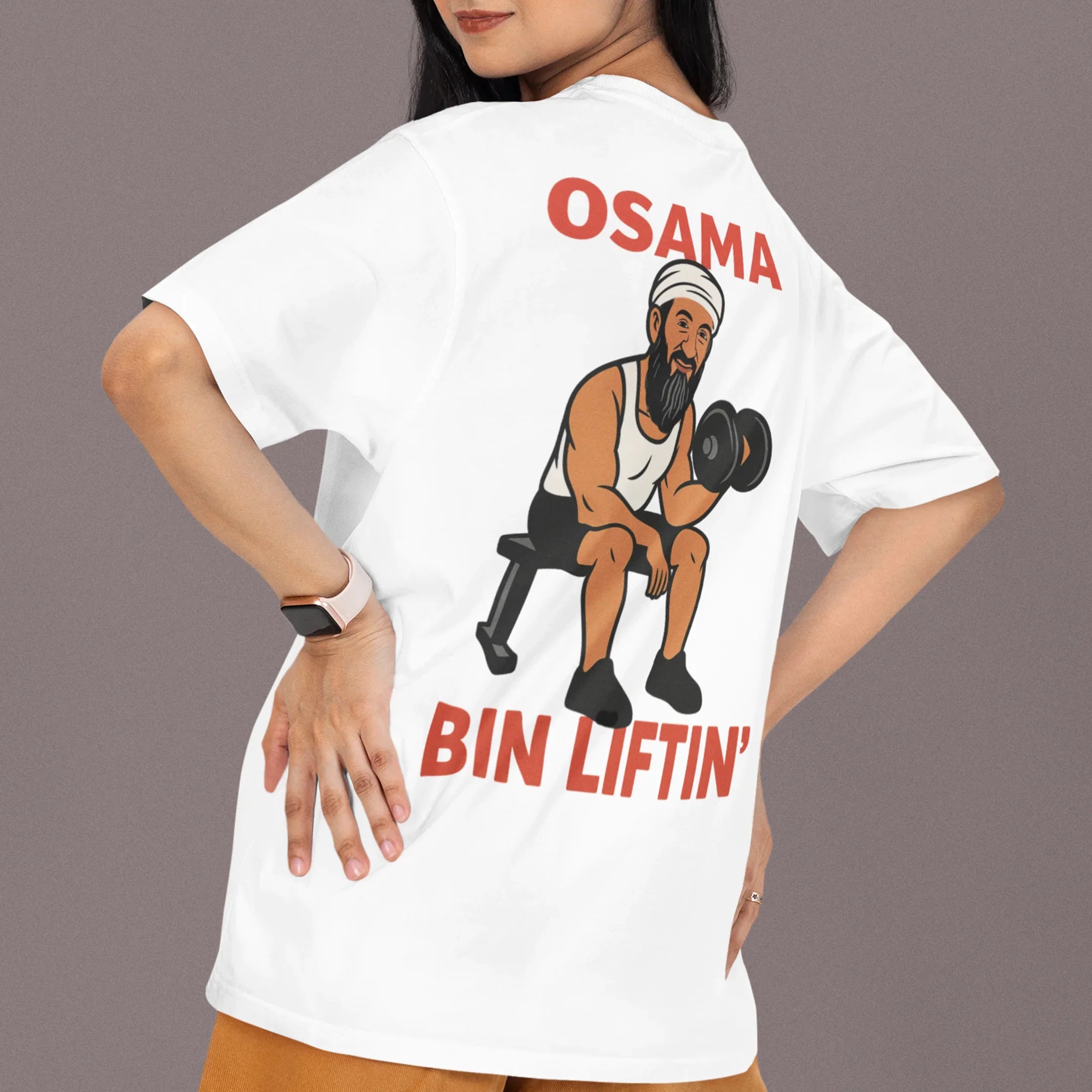 Osama Bin Liftin' T-Shirt (backprint) - Orbital Clothing