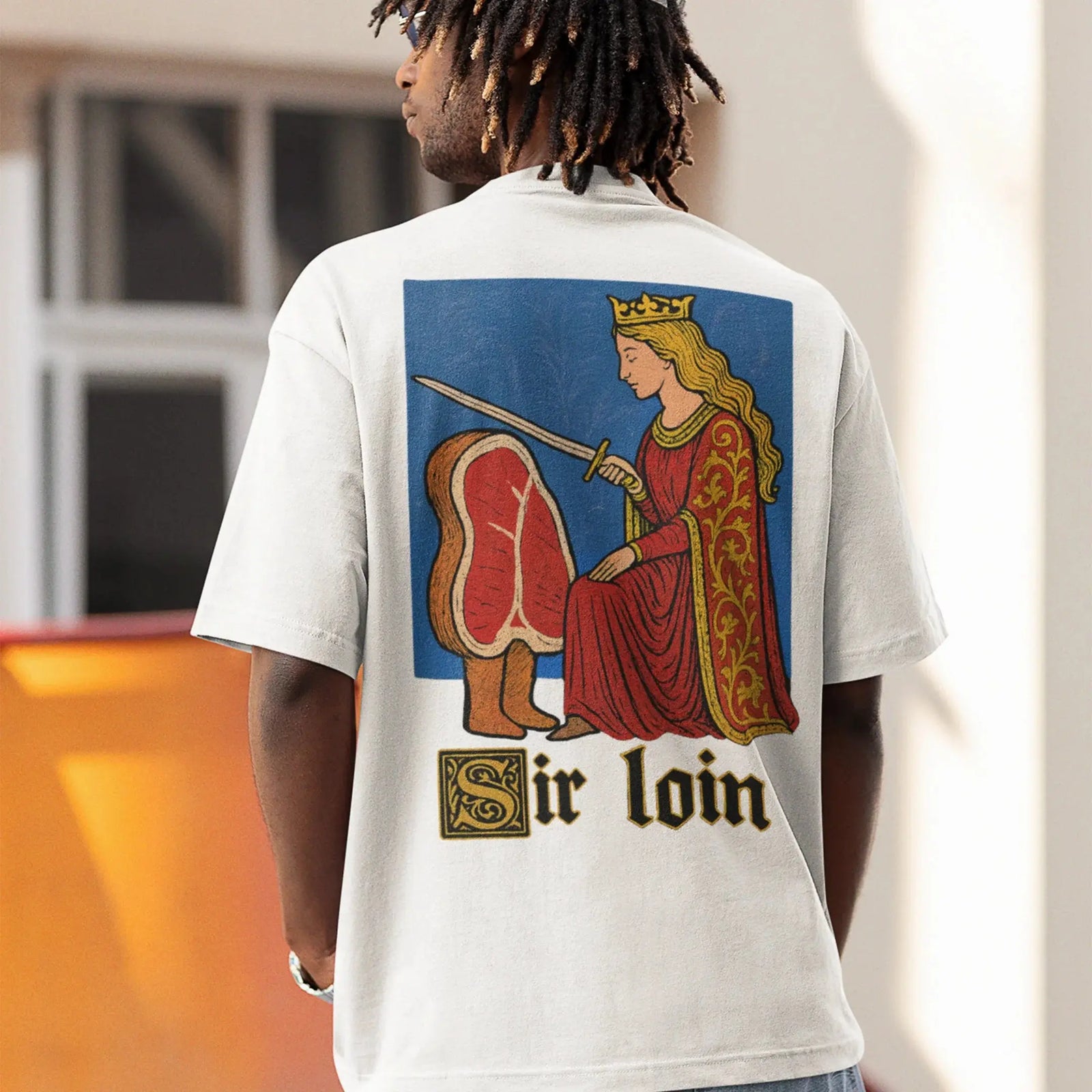 Sir Loin handdrawn T-Shirt (backprint) - Orbital Clothing