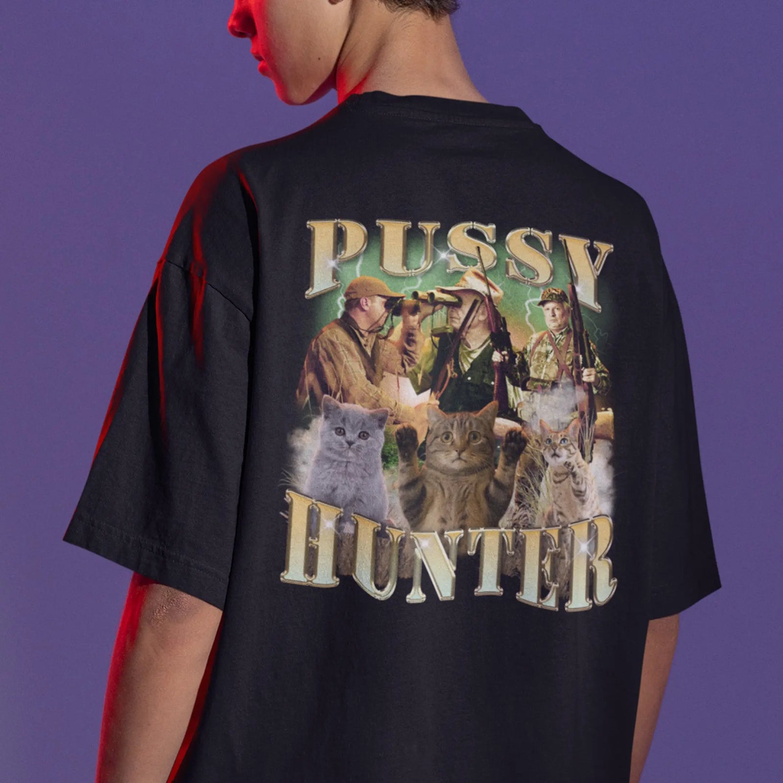 Pussy Hunter T-Shirt (backprint) Orbital Clothing